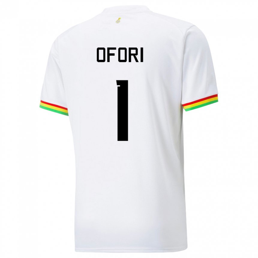 Barn Ghanas Richard Ofori #1 Hvit Hjemmetrøye Drakt Trøye 22-24 Skjorter T-skjorte