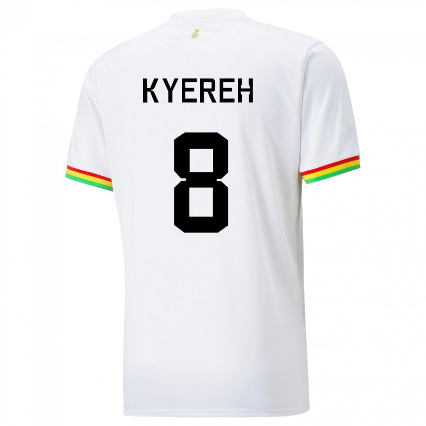 Barn Ghanas Daniel-kofi Kyereh #8 Hvit Hjemmetrøye Drakt Trøye 22-24 Skjorter T-skjorte