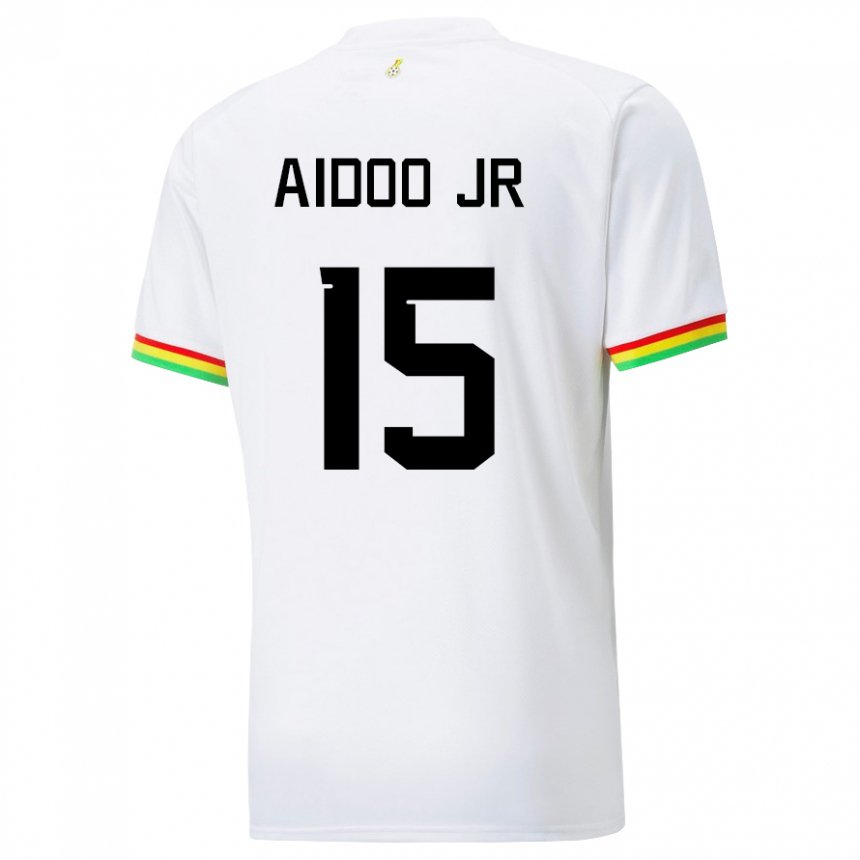 Barn Ghanas Joseph Aidoo #15 Hvit Hjemmetrøye Drakt Trøye 22-24 Skjorter T-skjorte