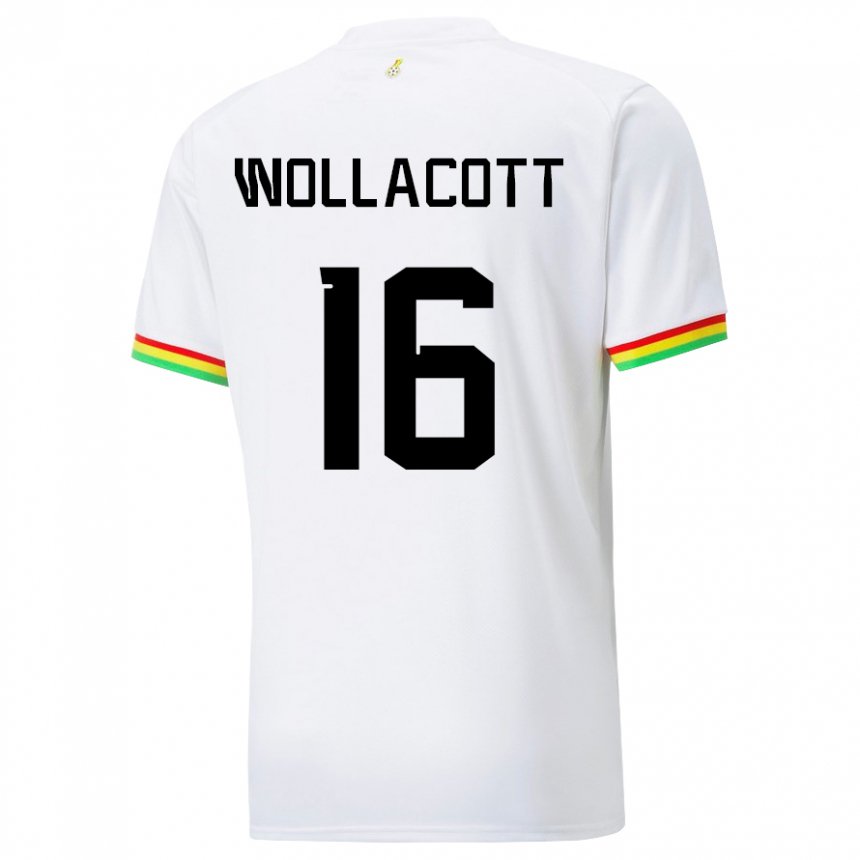 Barn Ghanas Joe Wollacott #16 Hvit Hjemmetrøye Drakt Trøye 22-24 Skjorter T-skjorte