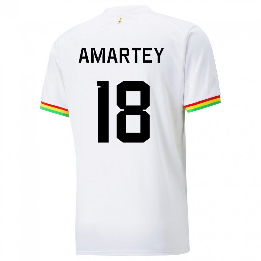 Barn Ghanas Daniel Amartey #18 Hvit Hjemmetrøye Drakt Trøye 22-24 Skjorter T-skjorte