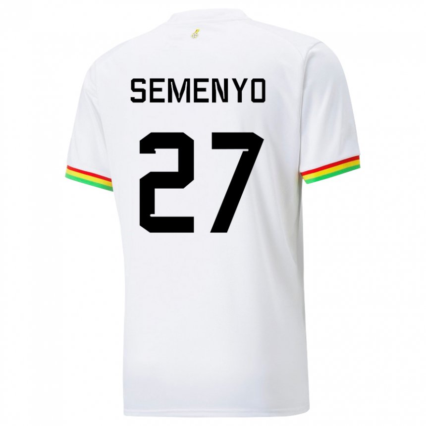 Barn Ghanas Antoine Semenyo #27 Hvit Hjemmetrøye Drakt Trøye 22-24 Skjorter T-skjorte