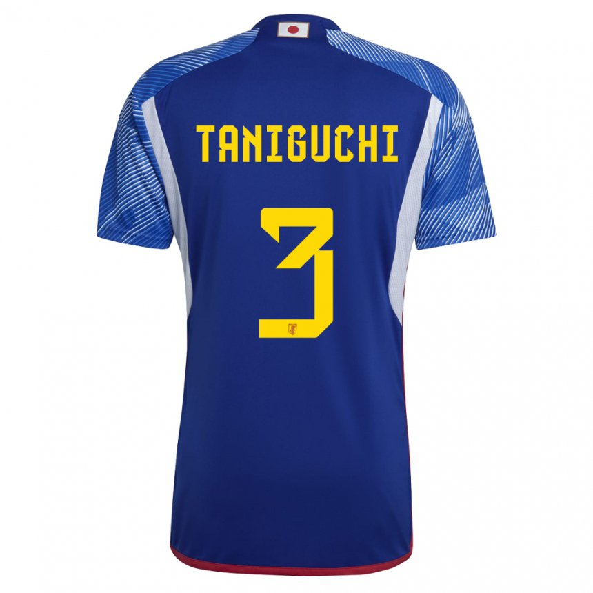 Barn Japans Shogo Taniguchi #3 Kongeblå Hjemmetrøye Drakt Trøye 22-24 Skjorter T-skjorte