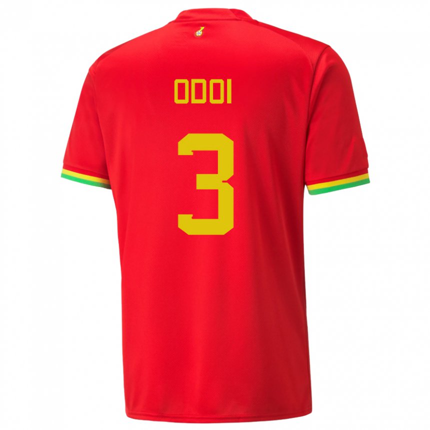 Barn Ghanas Denis Odoi #3 Rød Bortetrøye Drakt Trøye 22-24 Skjorter T-skjorte