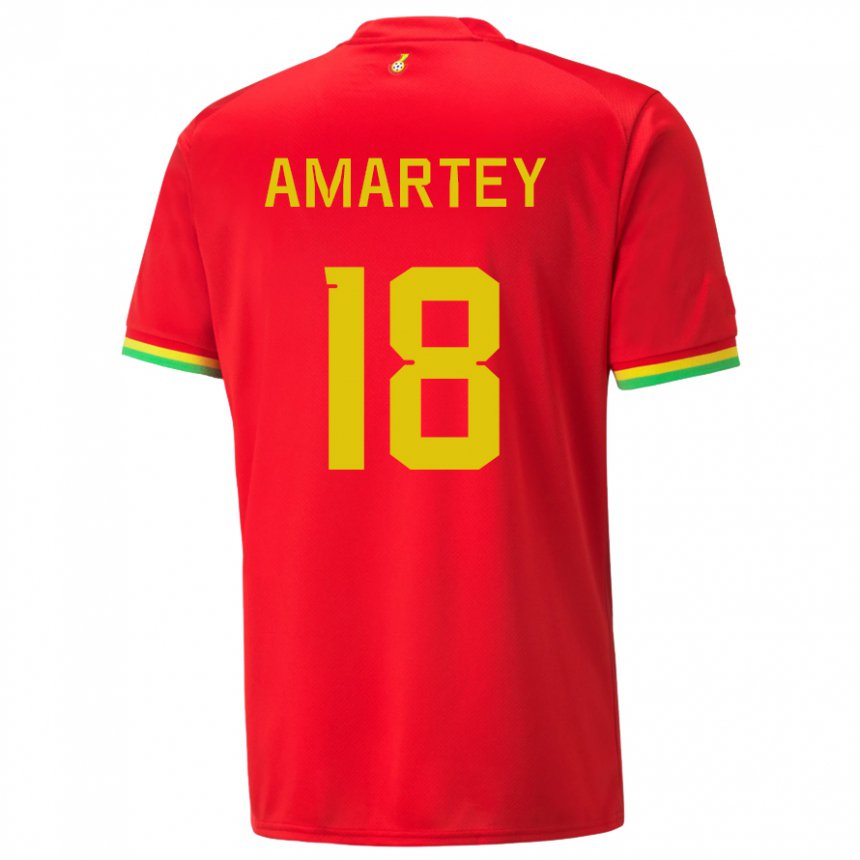 Barn Ghanas Daniel Amartey #18 Rød Bortetrøye Drakt Trøye 22-24 Skjorter T-skjorte