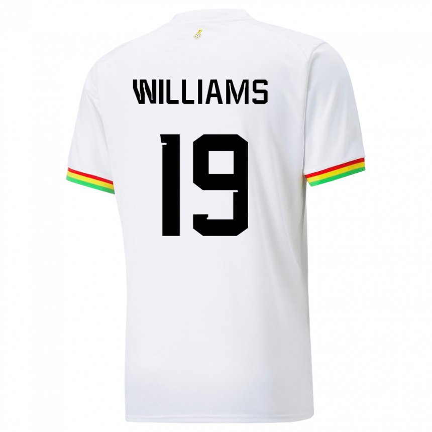Mann Ghanas Inaki Williams #19 Hvit Hjemmetrøye Drakt Trøye 22-24 Skjorter T-skjorte