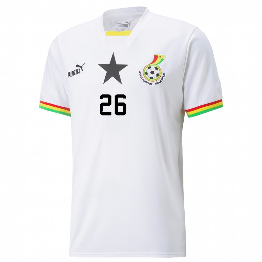 Mann Ghanas Alidu Seidu #26 Hvit Hjemmetrøye Drakt Trøye 22-24 Skjorter T-skjorte