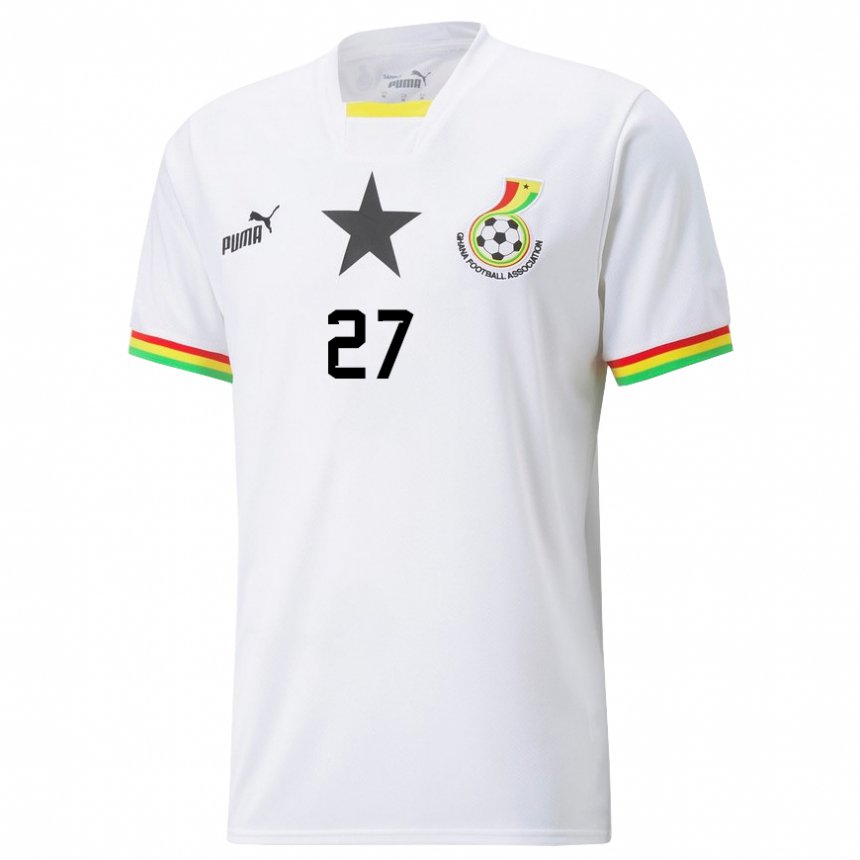 Mann Ghanas Antoine Semenyo #27 Hvit Hjemmetrøye Drakt Trøye 22-24 Skjorter T-skjorte