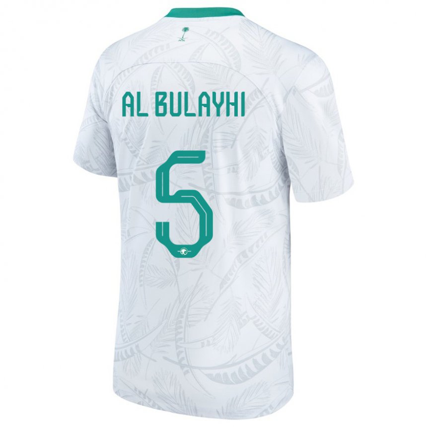 Mann Saudi-arabias Ali Al Bulayhi #5 Hvit Hjemmetrøye Drakt Trøye 22-24 Skjorter T-skjorte