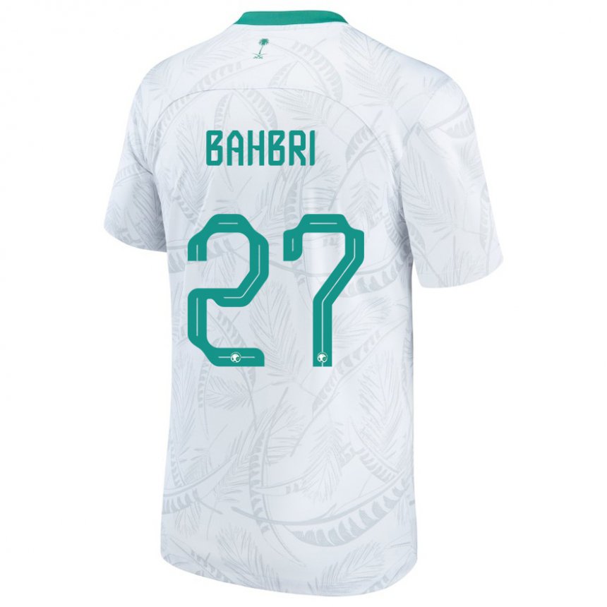 Mann Saudi-arabias Hatan Bahbri #27 Hvit Hjemmetrøye Drakt Trøye 22-24 Skjorter T-skjorte