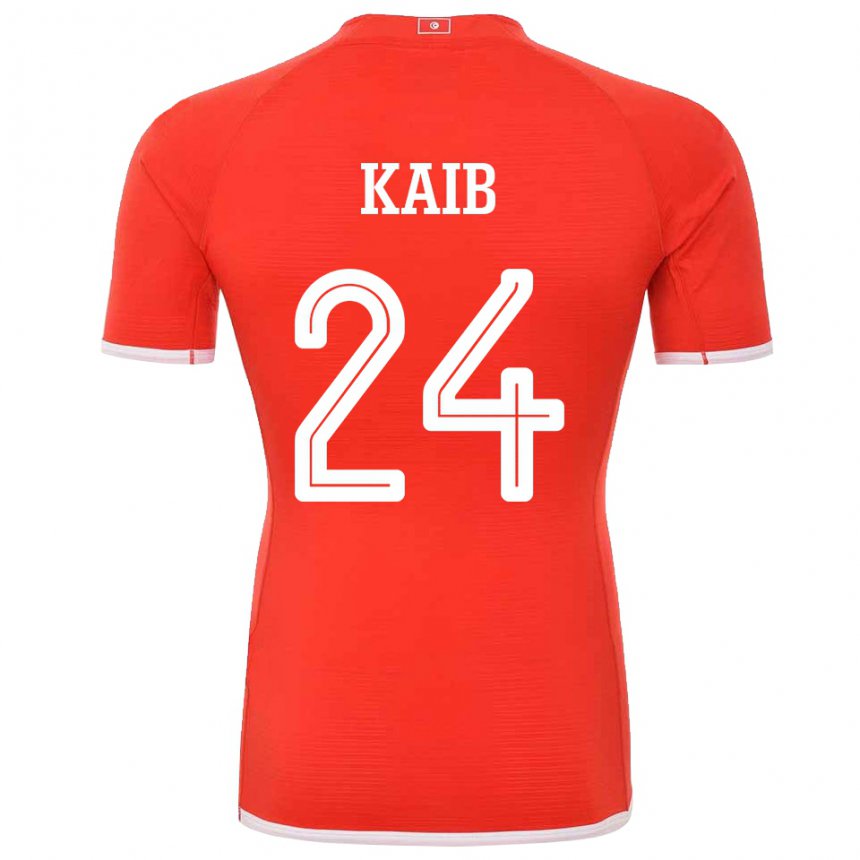 Mann Tunisias Rami Kaib #24 Rød Hjemmetrøye Drakt Trøye 22-24 Skjorter T-skjorte
