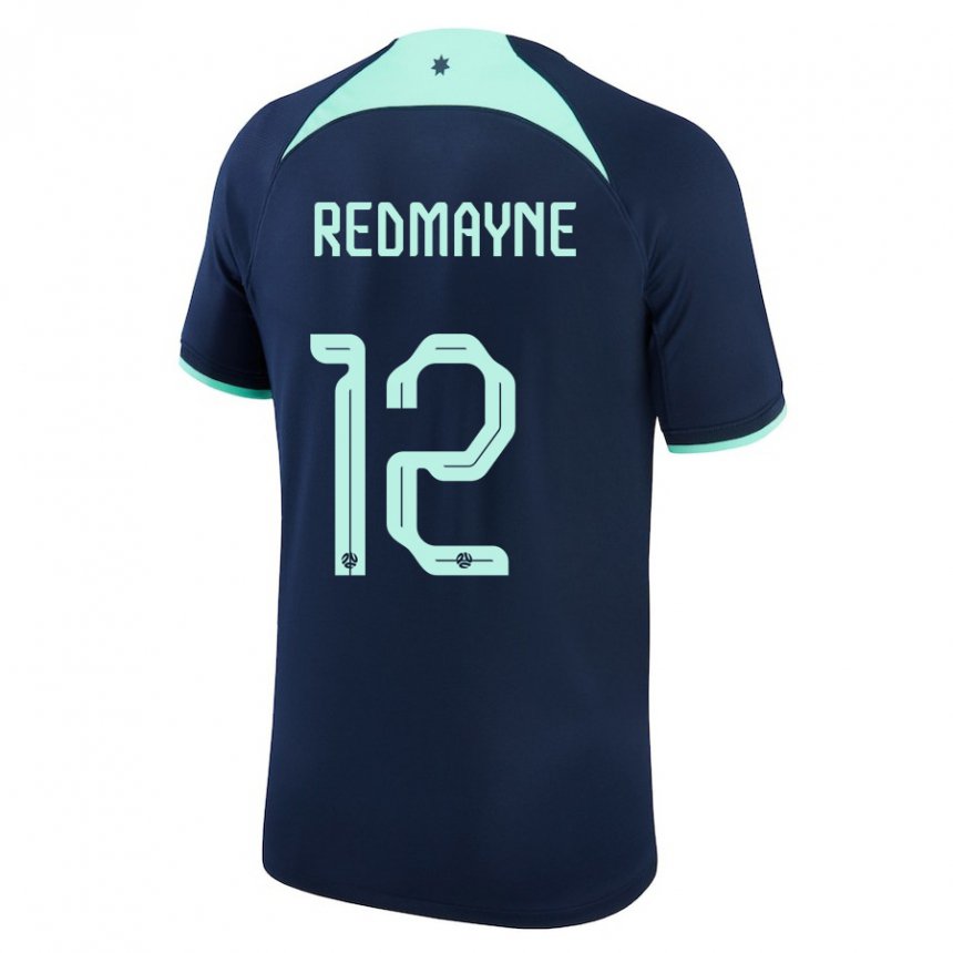 Mann Australias Andrew Redmayne #12 Mørke Blå Bortetrøye Drakt Trøye 22-24 Skjorter T-skjorte