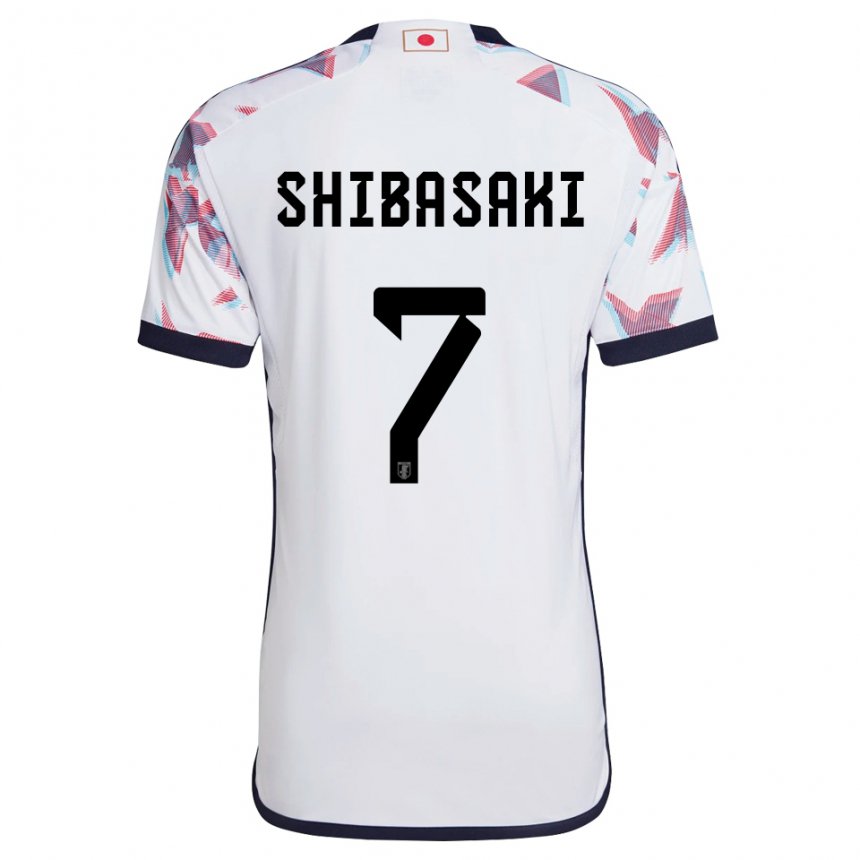 Mann Japans Gaku Shibasaki #7 Hvit Bortetrøye Drakt Trøye 22-24 Skjorter T-skjorte