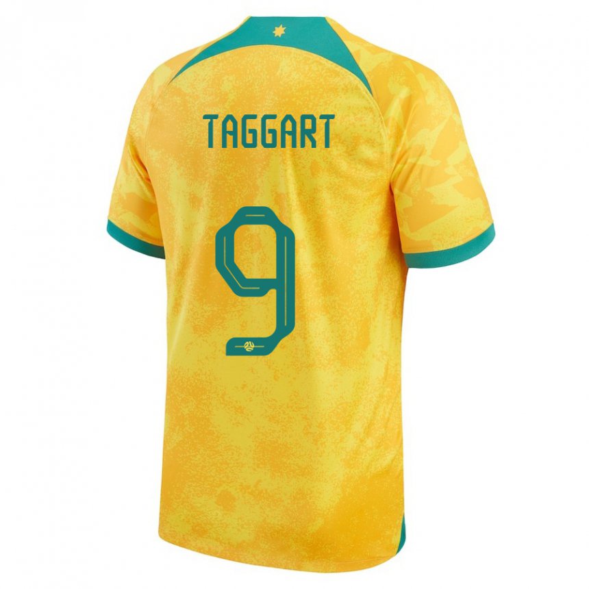 Dame Australias Adam Taggart #9 Gylden Hjemmetrøye Drakt Trøye 22-24 Skjorter T-skjorte
