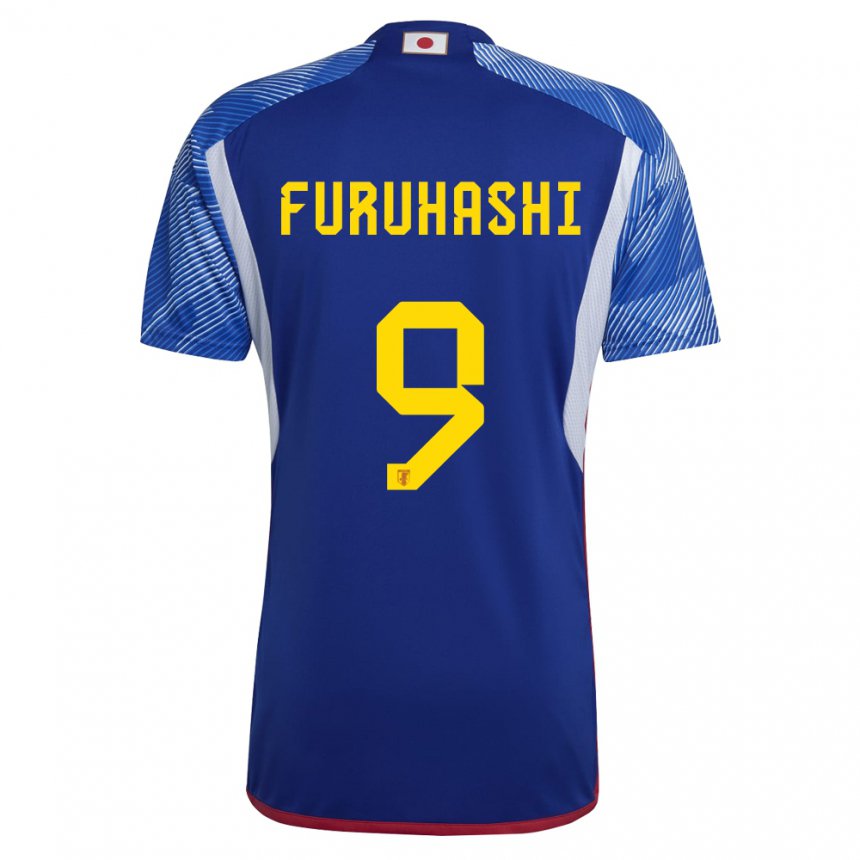 Dame Japans Kyogo Furuhashi #9 Kongeblå Hjemmetrøye Drakt Trøye 22-24 Skjorter T-skjorte