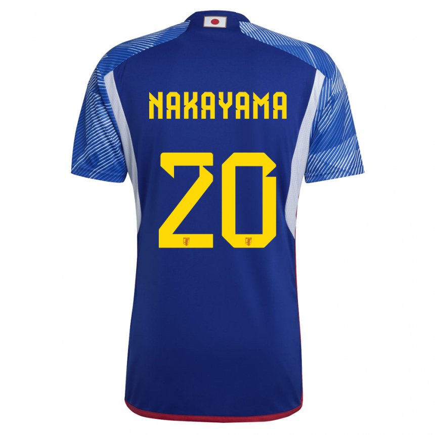 Dame Japans Yuta Nakayama #20 Kongeblå Hjemmetrøye Drakt Trøye 22-24 Skjorter T-skjorte