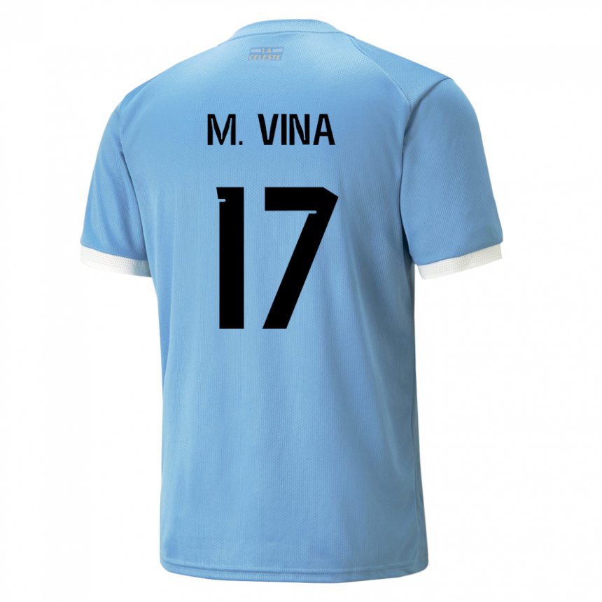 Dame Uruguays Matias Vina #17 Blå Hjemmetrøye Drakt Trøye 22-24 Skjorter T-skjorte