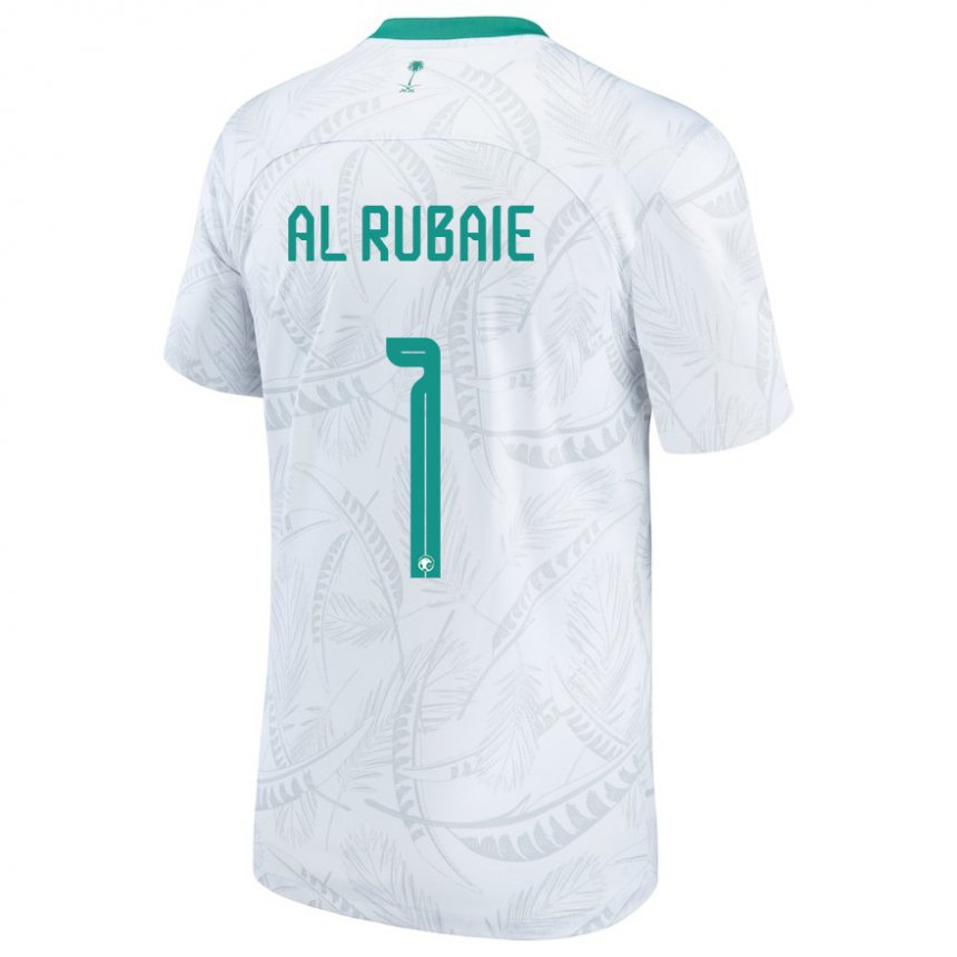 Dame Saudi-arabias Mohammed Al Rubaie #1 Hvit Hjemmetrøye Drakt Trøye 22-24 Skjorter T-skjorte