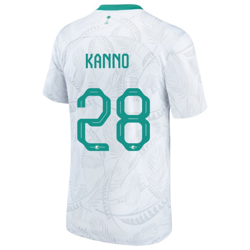Dame Saudi-arabias Mohamed Kanno #28 Hvit Hjemmetrøye Drakt Trøye 22-24 Skjorter T-skjorte