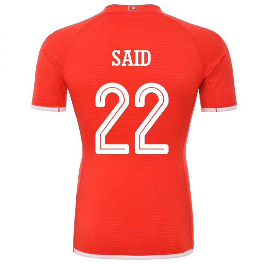 Dame Tunisias Bechir Ben Said #22 Rød Hjemmetrøye Drakt Trøye 22-24 Skjorter T-skjorte