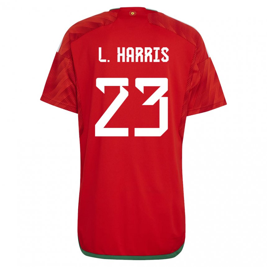 Dame Wales Luke Harris #23 Rød Hjemmetrøye Drakt Trøye 22-24 Skjorter T-skjorte