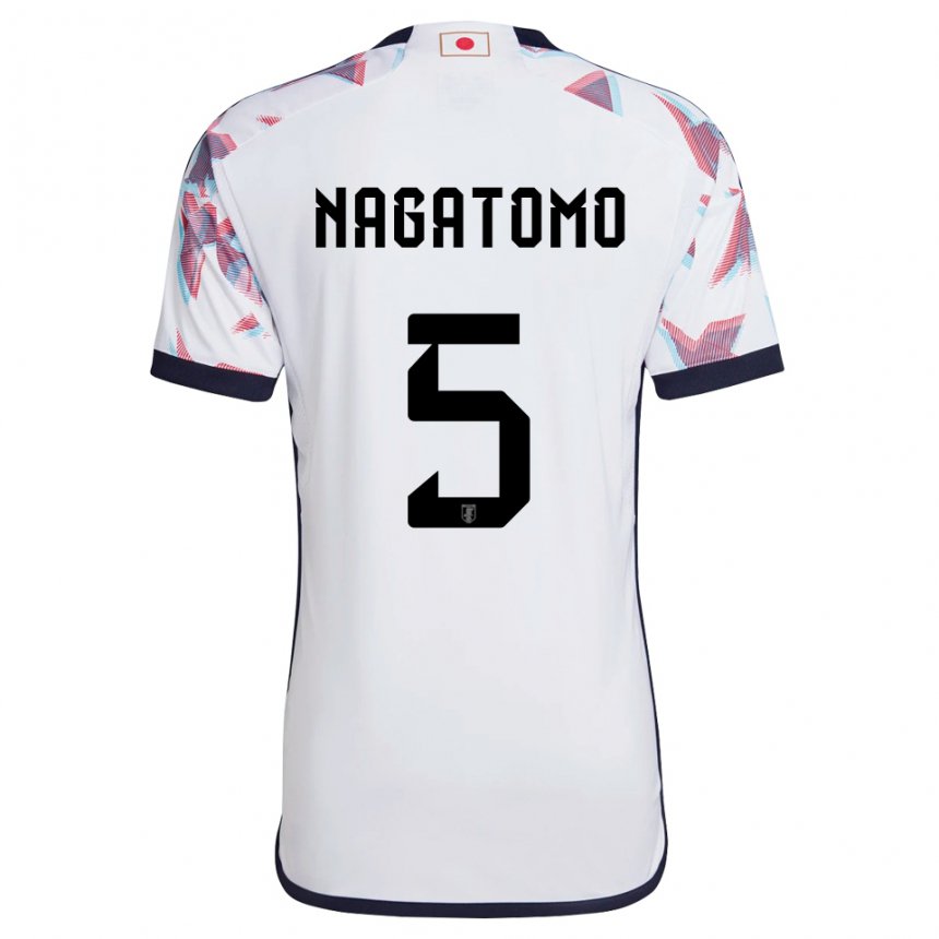 Dame Japans Yuto Nagatomo #5 Hvit Bortetrøye Drakt Trøye 22-24 Skjorter T-skjorte