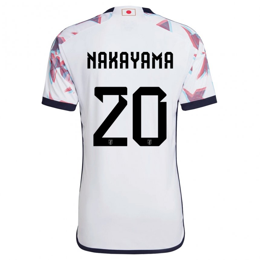 Dame Japans Yuta Nakayama #20 Hvit Bortetrøye Drakt Trøye 22-24 Skjorter T-skjorte