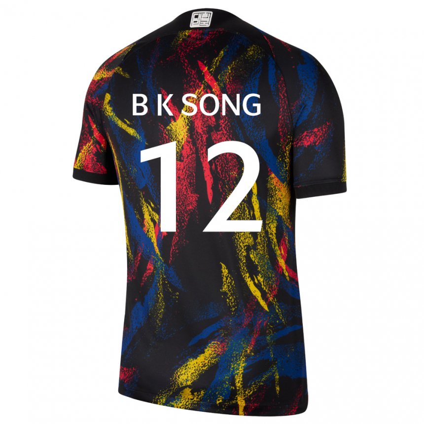 Dame Sør-koreas Bum-keun Song #12 Flerfarget Bortetrøye Drakt Trøye 22-24 Skjorter T-skjorte