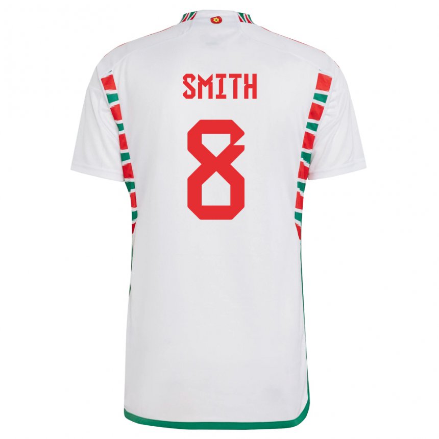 Dame Wales Matt Smith #8 Hvit Bortetrøye Drakt Trøye 22-24 Skjorter T-skjorte