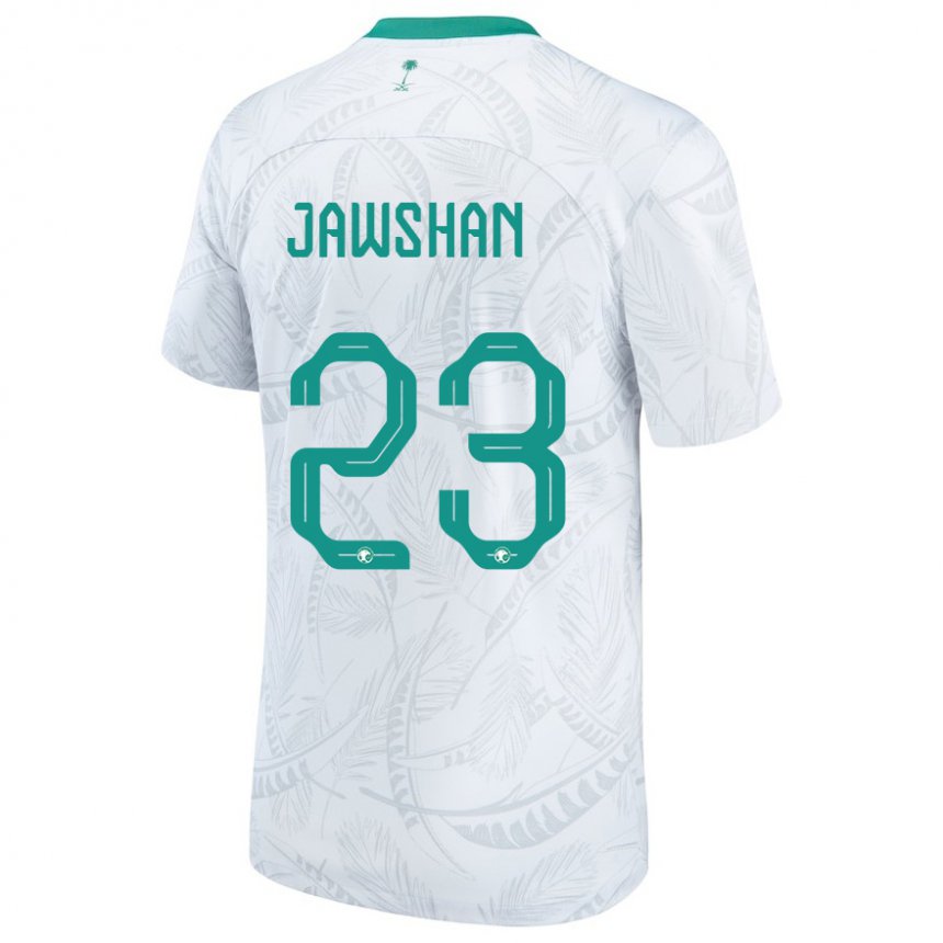 Barn Saudi-arabias Yazeed Jawshan #23 Hvit Hjemmetrøye Drakt Trøye 22-24 Skjorter T-skjorte