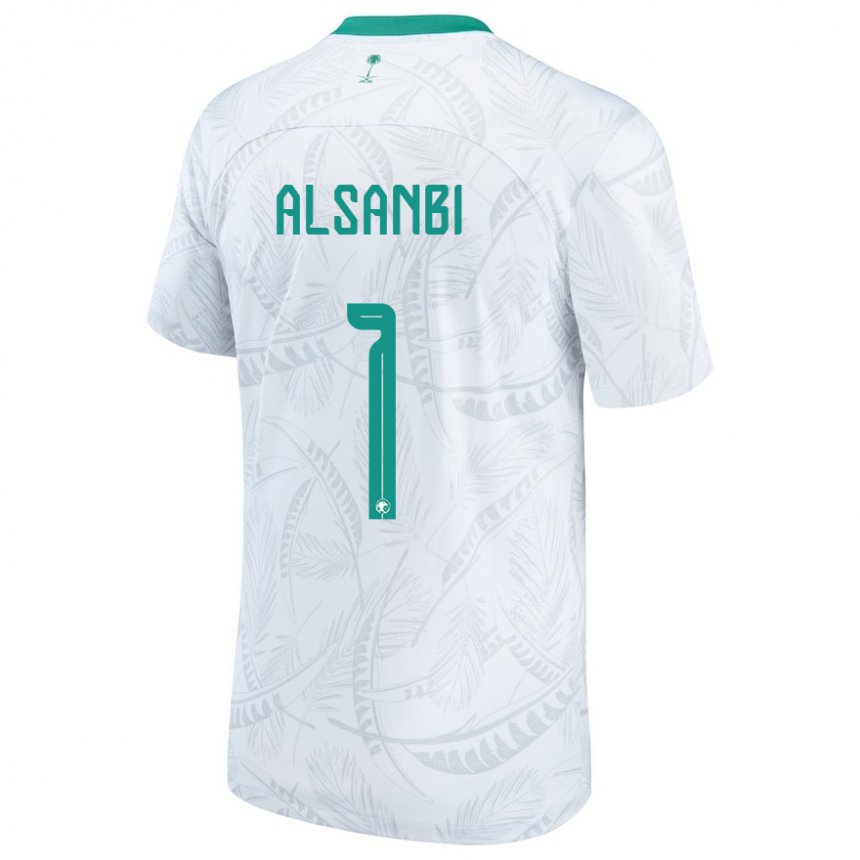 Barn Saudi-arabias Abdulrahman Alsanbi #1 Hvit Hjemmetrøye Drakt Trøye 22-24 Skjorter T-skjorte