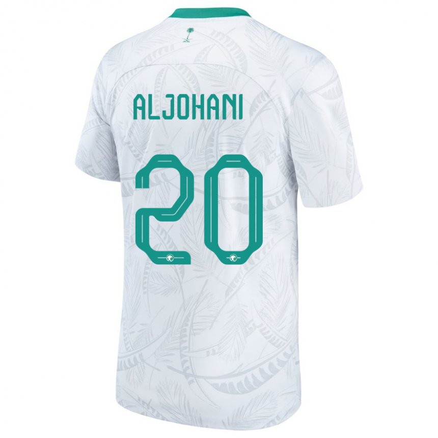 Barn Saudi-arabias Ziyad Aljohani #20 Hvit Hjemmetrøye Drakt Trøye 22-24 Skjorter T-skjorte