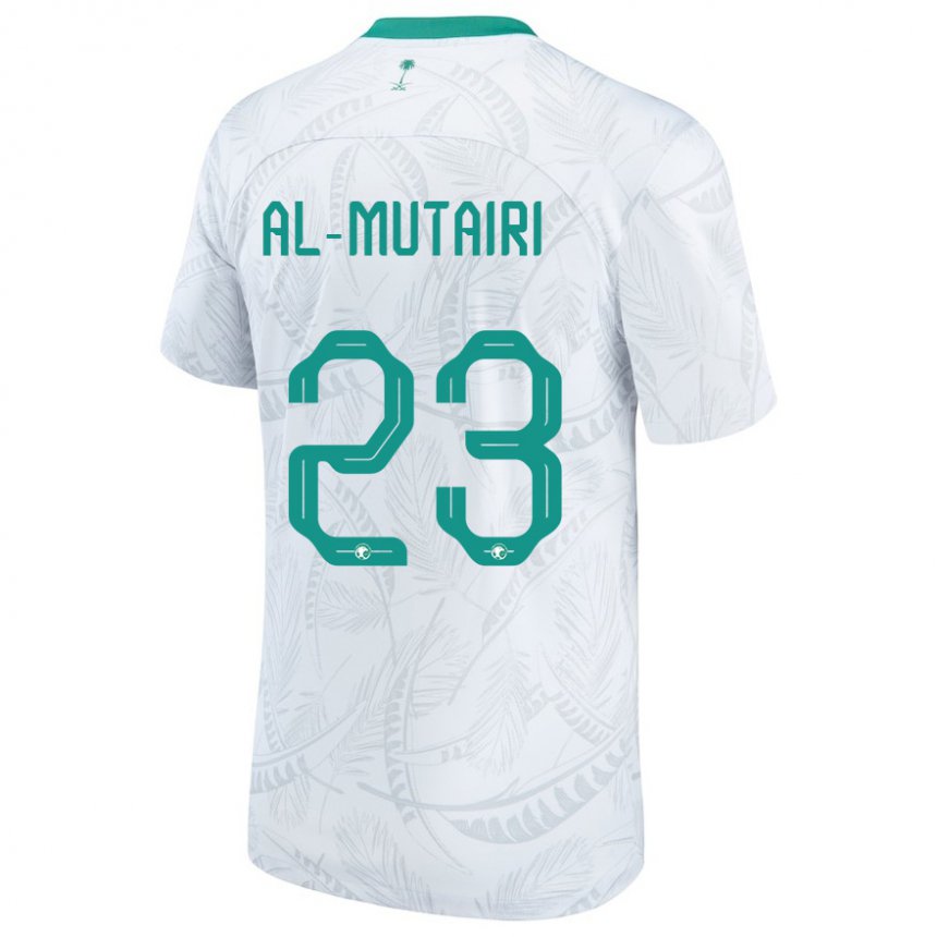 Barn Saudi-arabias Turki Al Mutairi #23 Hvit Hjemmetrøye Drakt Trøye 22-24 Skjorter T-skjorte
