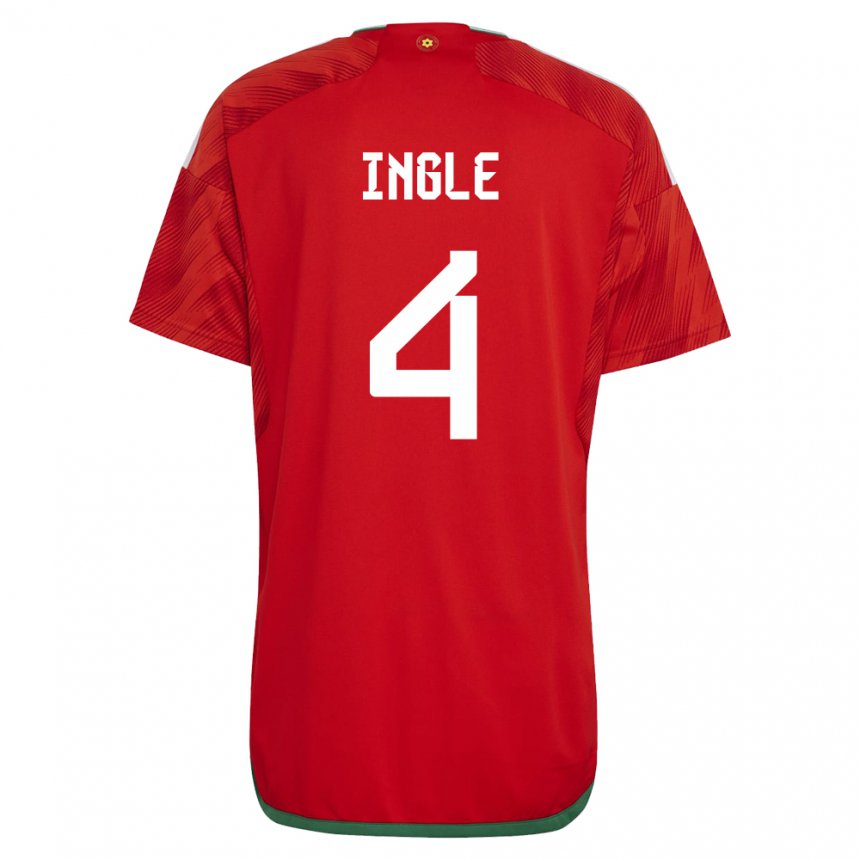 Barn Wales Sophie Ingle #4 Rød Hjemmetrøye Drakt Trøye 22-24 Skjorter T-skjorte