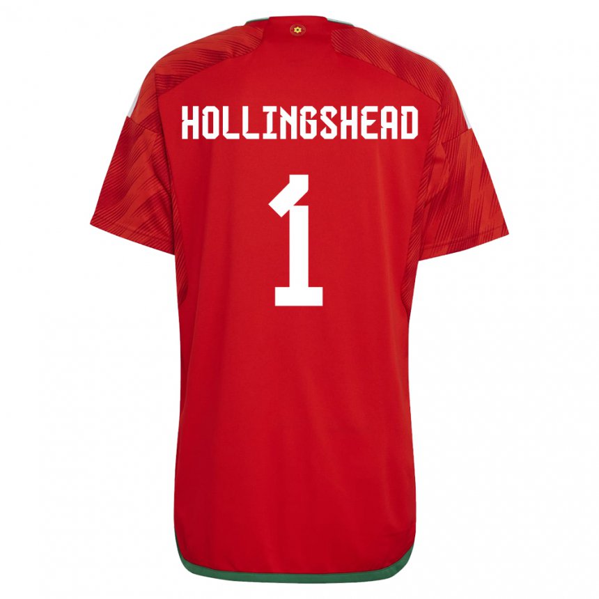 Barn Wales Ronnie Hollingshead #1 Rød Hjemmetrøye Drakt Trøye 22-24 Skjorter T-skjorte