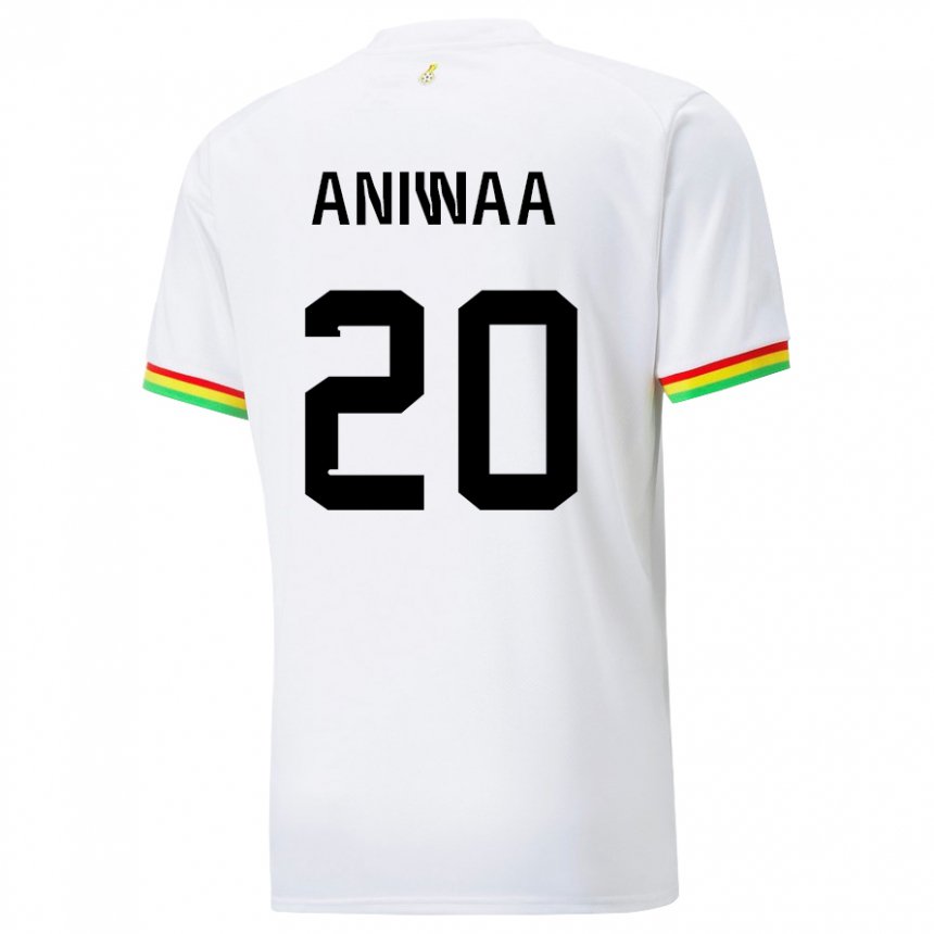 Barn Ghanas Louisa Aniwaa #20 Hvit Hjemmetrøye Drakt Trøye 22-24 Skjorter T-skjorte