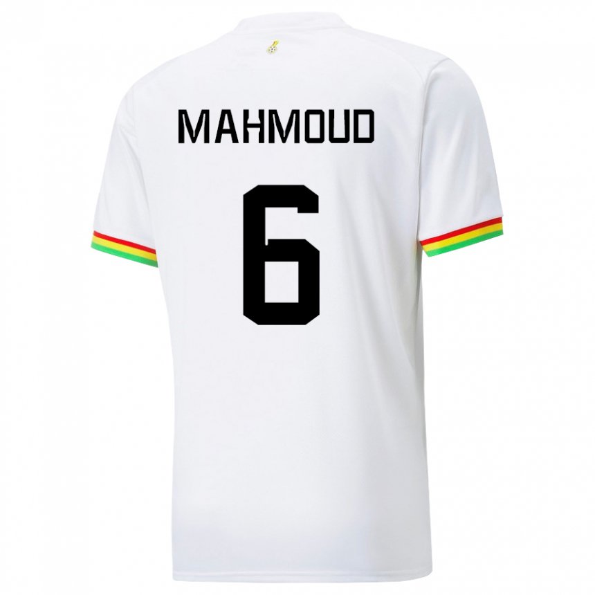Barn Ghanas Mohaison Mahmoud #6 Hvit Hjemmetrøye Drakt Trøye 22-24 Skjorter T-skjorte