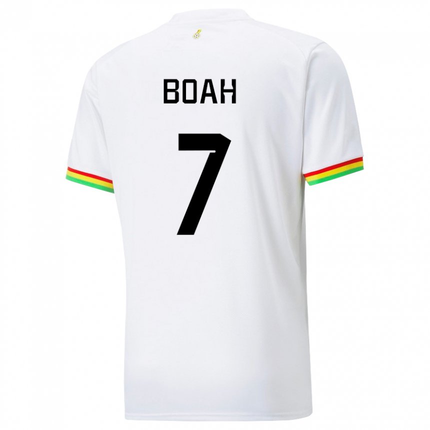 Barn Ghanas Collins Boah #7 Hvit Hjemmetrøye Drakt Trøye 22-24 Skjorter T-skjorte