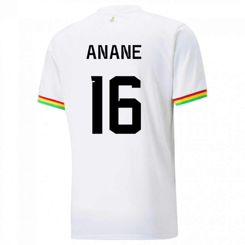 Barn Ghanas Vincent Anane #16 Hvit Hjemmetrøye Drakt Trøye 22-24 Skjorter T-skjorte