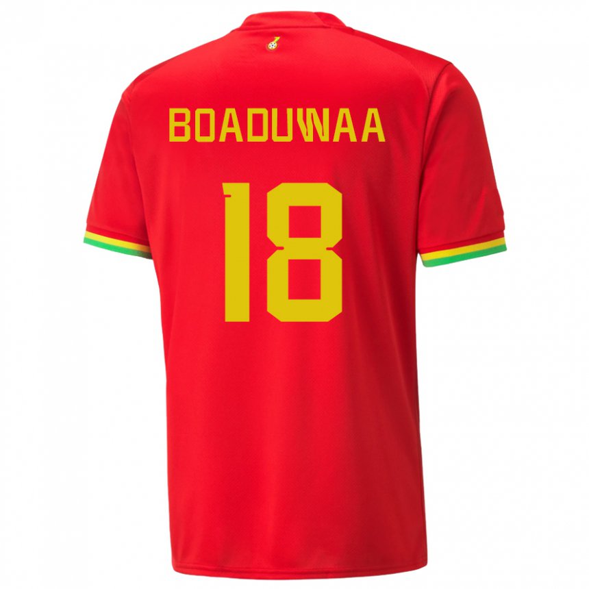 Barn Ghanas Doris Boaduwaa #18 Rød Bortetrøye Drakt Trøye 22-24 Skjorter T-skjorte