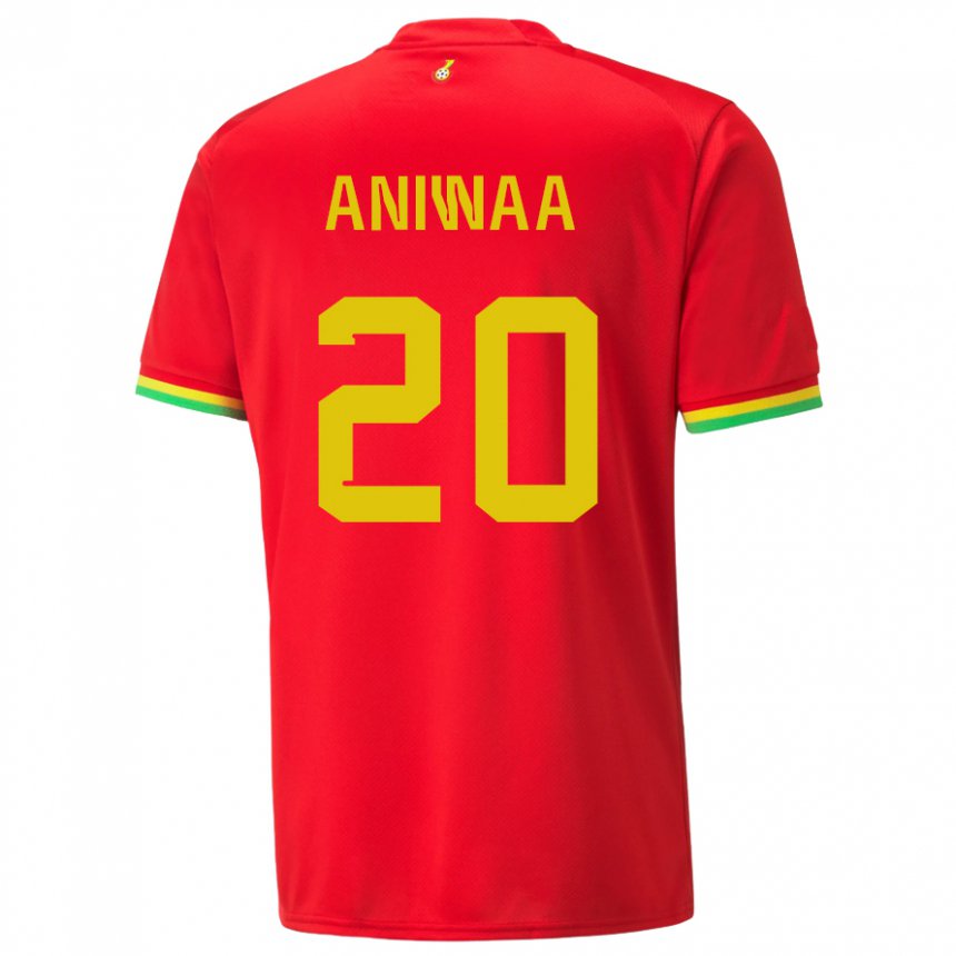 Barn Ghanas Louisa Aniwaa #20 Rød Bortetrøye Drakt Trøye 22-24 Skjorter T-skjorte