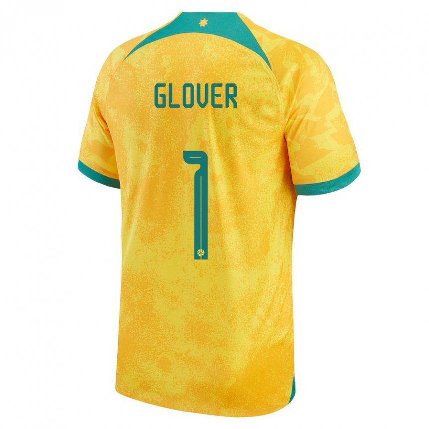 Mann Australias Thomas Glover #1 Gylden Hjemmetrøye Drakt Trøye 22-24 Skjorter T-skjorte