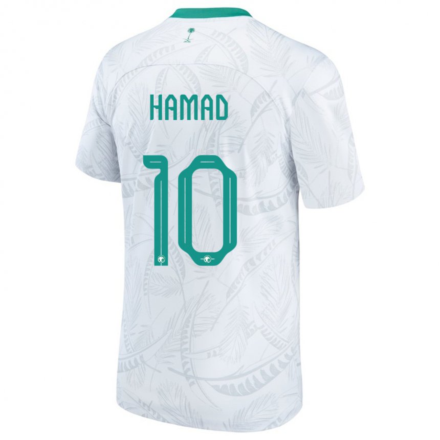 Mann Saudi-arabias Sarah Hamad #10 Hvit Hjemmetrøye Drakt Trøye 22-24 Skjorter T-skjorte
