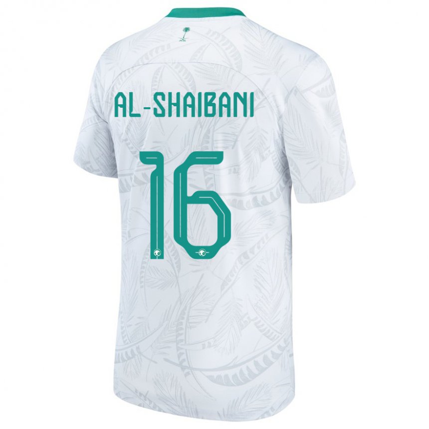 Mann Saudi-arabias Asrar Al Shaibani #16 Hvit Hjemmetrøye Drakt Trøye 22-24 Skjorter T-skjorte