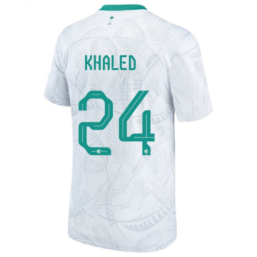 Mann Saudi-arabias Atheer Khaled #24 Hvit Hjemmetrøye Drakt Trøye 22-24 Skjorter T-skjorte