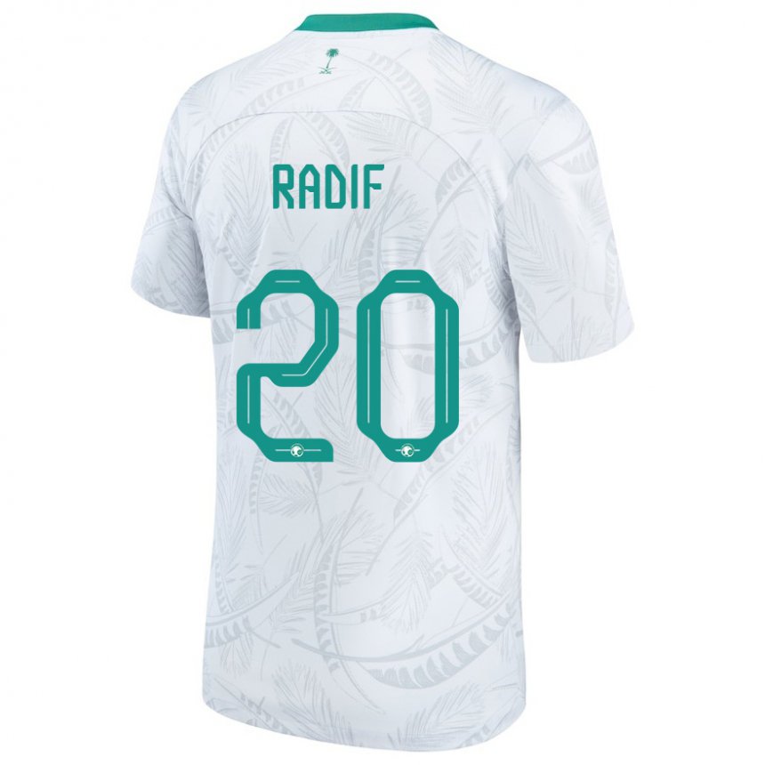 Mann Saudi-arabias Abdullah Radif #20 Hvit Hjemmetrøye Drakt Trøye 22-24 Skjorter T-skjorte