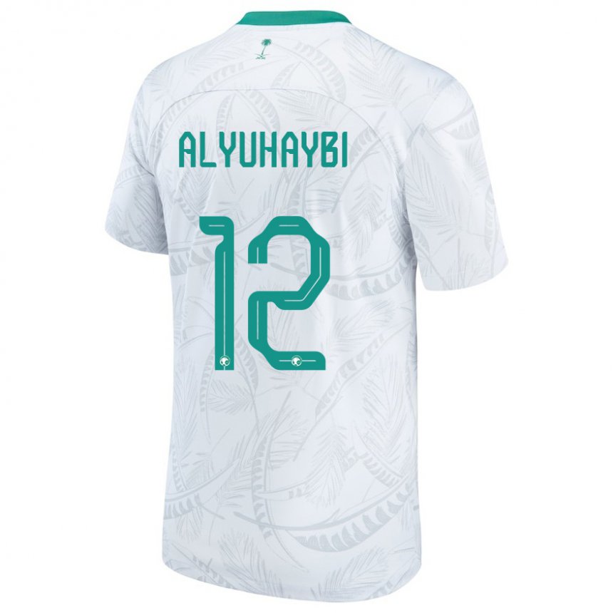 Mann Saudi-arabias Ammar Alyuhaybi #12 Hvit Hjemmetrøye Drakt Trøye 22-24 Skjorter T-skjorte