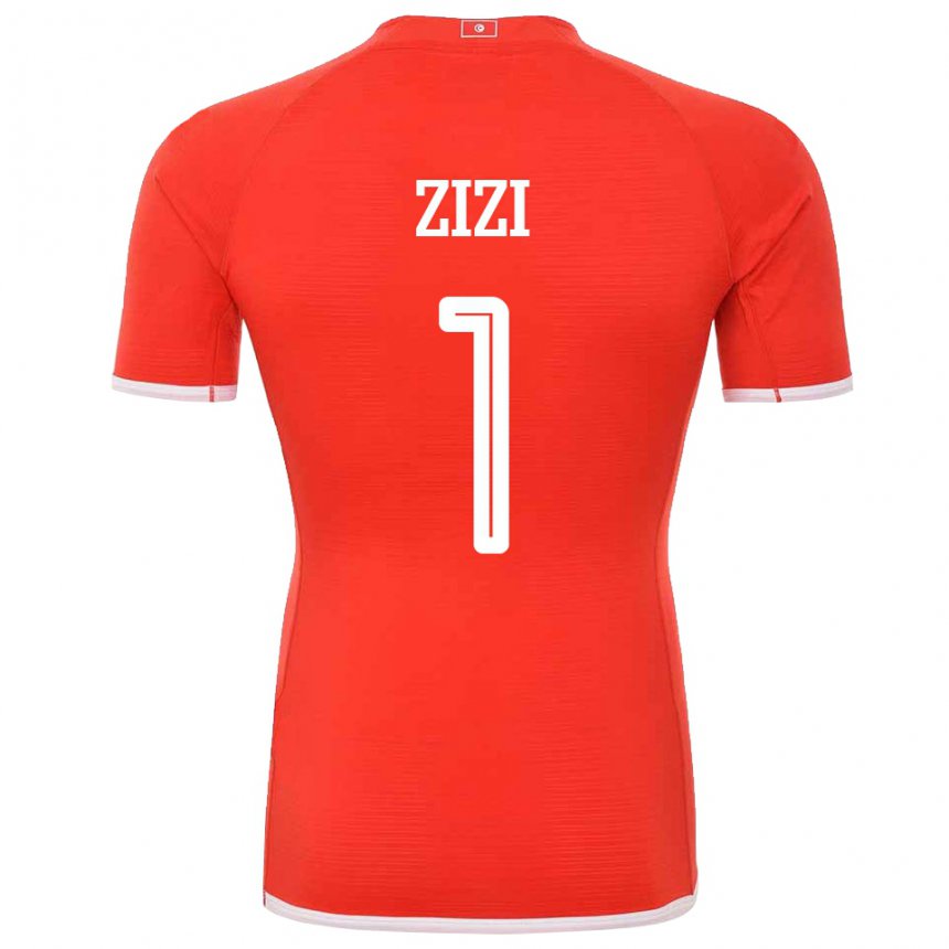 Mann Tunisias Nesrine Zizi #1 Rød Hjemmetrøye Drakt Trøye 22-24 Skjorter T-skjorte