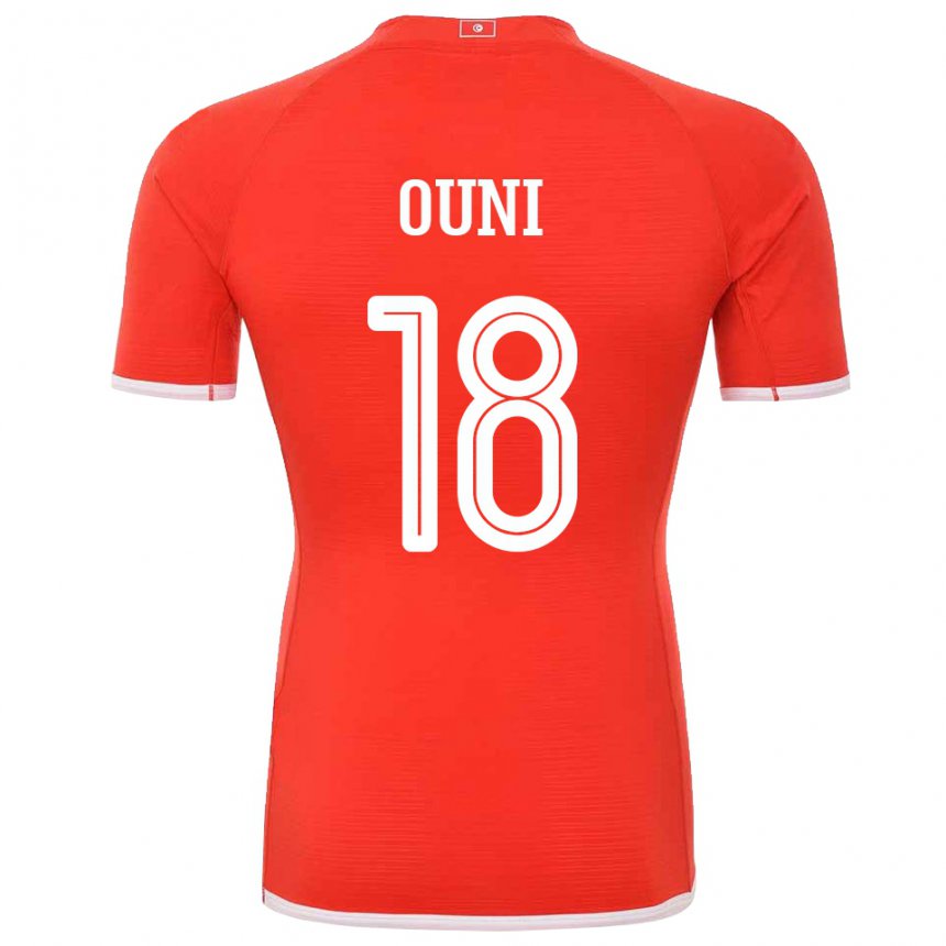 Mann Tunisias Samia Ouni #18 Rød Hjemmetrøye Drakt Trøye 22-24 Skjorter T-skjorte