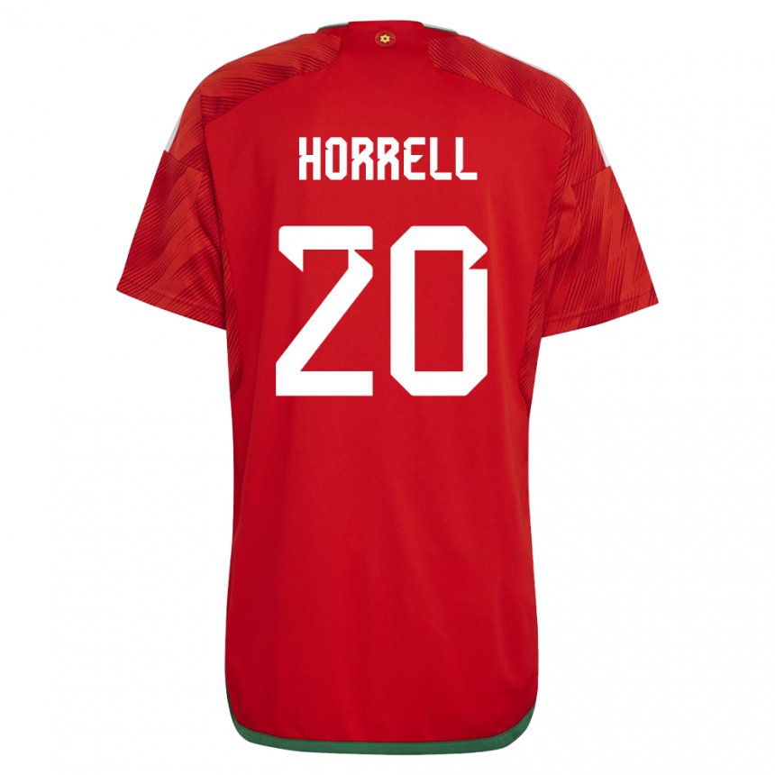 Mann Wales Grace Horrell #20 Rød Hjemmetrøye Drakt Trøye 22-24 Skjorter T-skjorte
